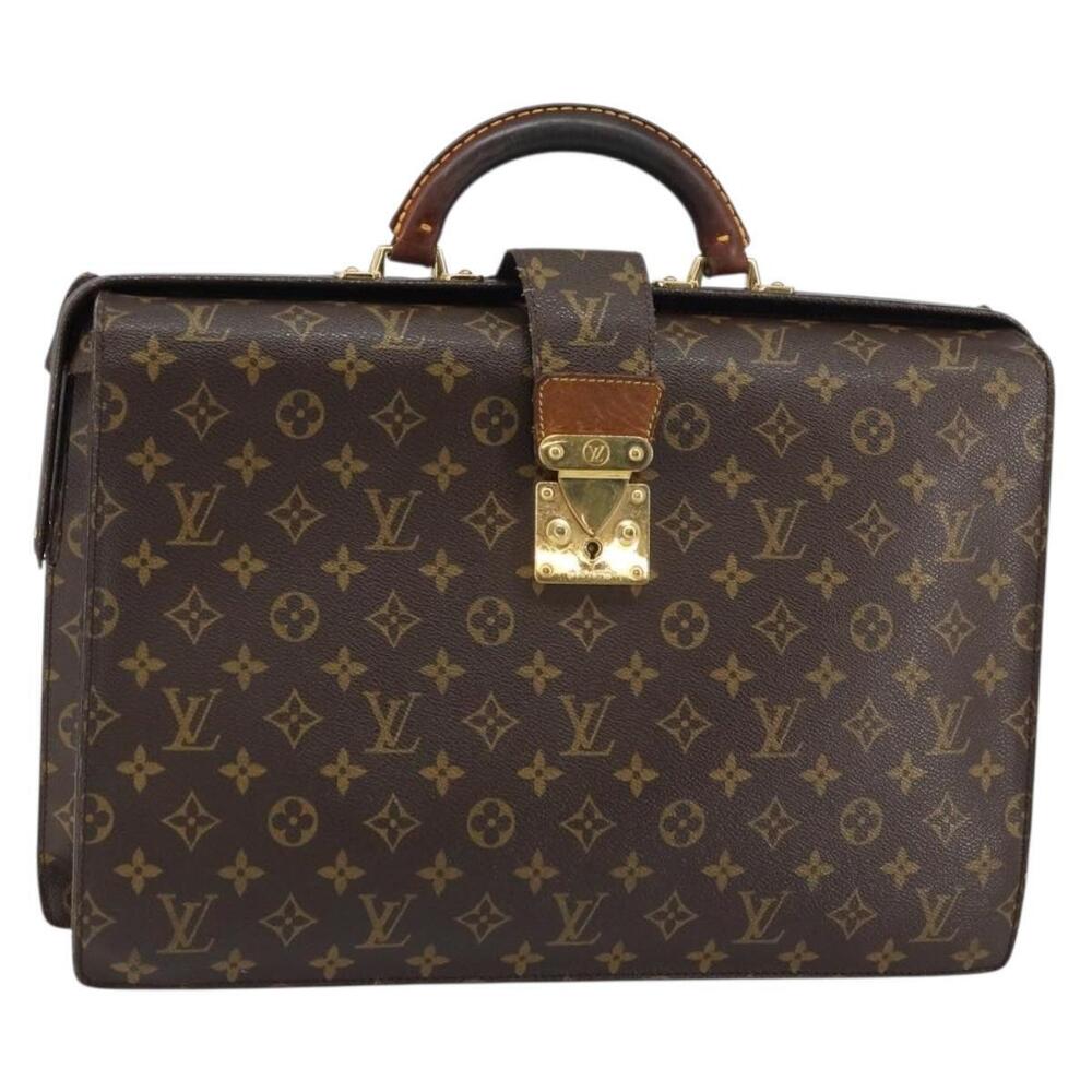 LOUIS VUITTON Monogram Serviette Fermoir Business Bag M53305 LV Auth bs32001